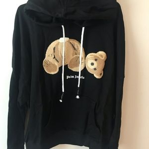 PALM ANGELS TEDDY PRINT HOODY.